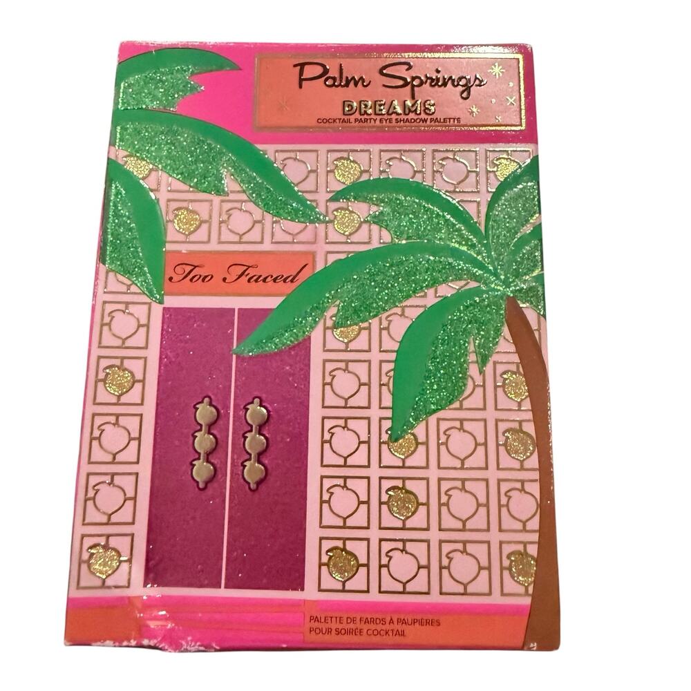 Too Faced Palm Springs Dreams Cocktail Party Eye Shadow Palette With Box & Guide
